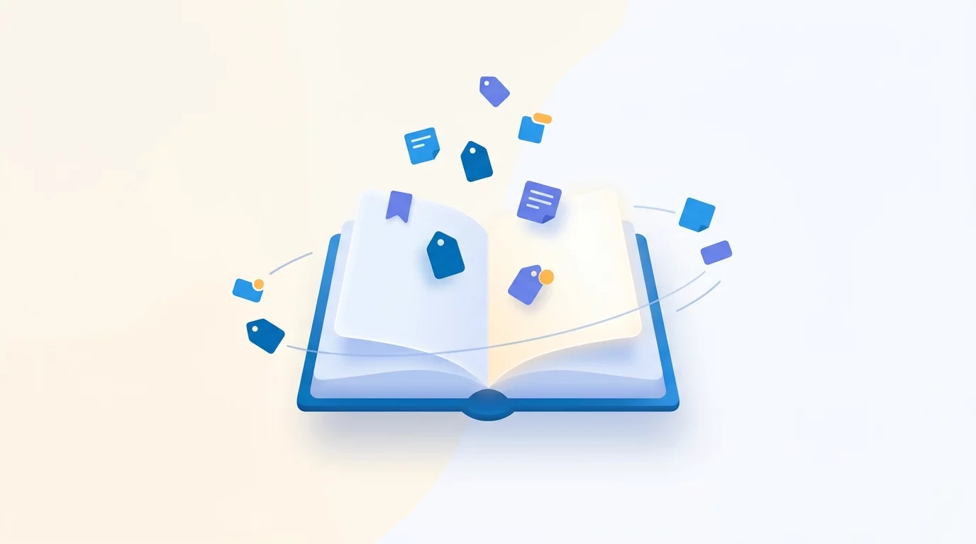 Illustration: connected nodes of a personal knowledge base